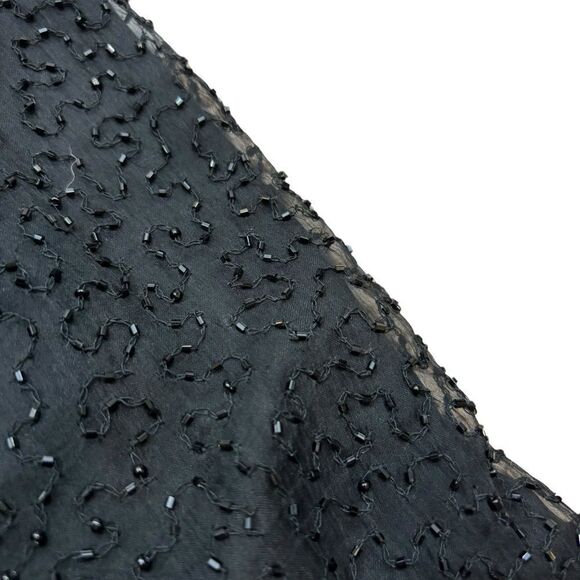 Ladies Black Silk and Glass Bead Jacket Size Large - Picture 2 of 14